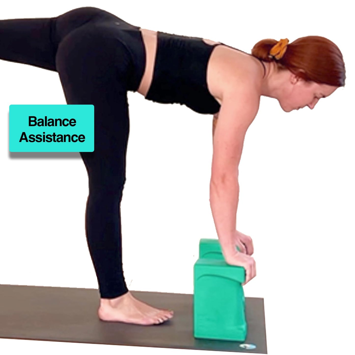 WRIST BLOCK™ The Ultimate Evolution in Premium Quality Yoga Blocks (Set of 2, Teal) - Designed to Eliminate Wrist Strain During Yoga, Pilates, Pushups and Other Exercises - Wrist Support - Meditation