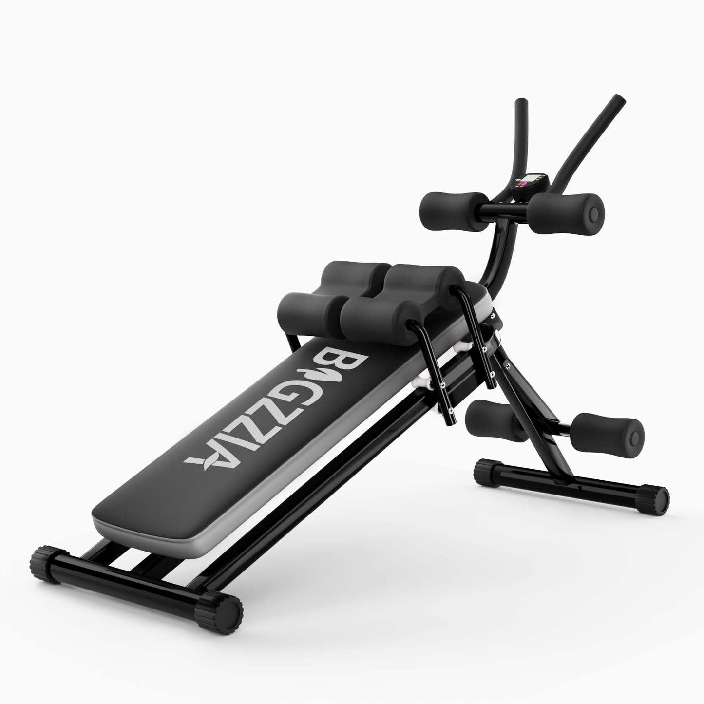 Bigzzia Ab Machine, 5-in-1 Adjustable Ab Workout Bench Core Abdomen Trainer for Stomach Workout, Crunch Machine Exercise Equipment for Home Gym - Sit UP, Push UP, Leg Press, Glider, Roman Chair, 330lbs Capacity