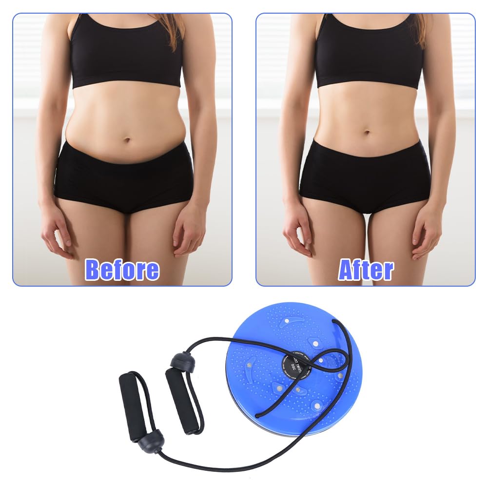 Twisting Waist Disc, Waist Sculptor Twister Board Core Twister Board Body Shaping Aerobic Exercise Fitness Machine Rotating Female Trainer Twist with Pull Rope for Home Office Slimming Foot Massage