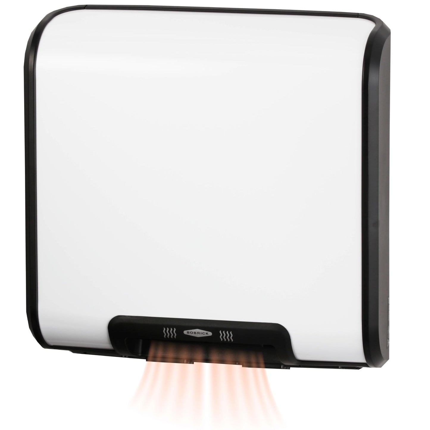 Bobrick 7120 TrimLineSeries Zinc-Plated Steel ADA Surface-Mounted Automatic Hand Dryer, White Epoxy Finish, 115V, 13-19/32" Height, 13-25/32" Width