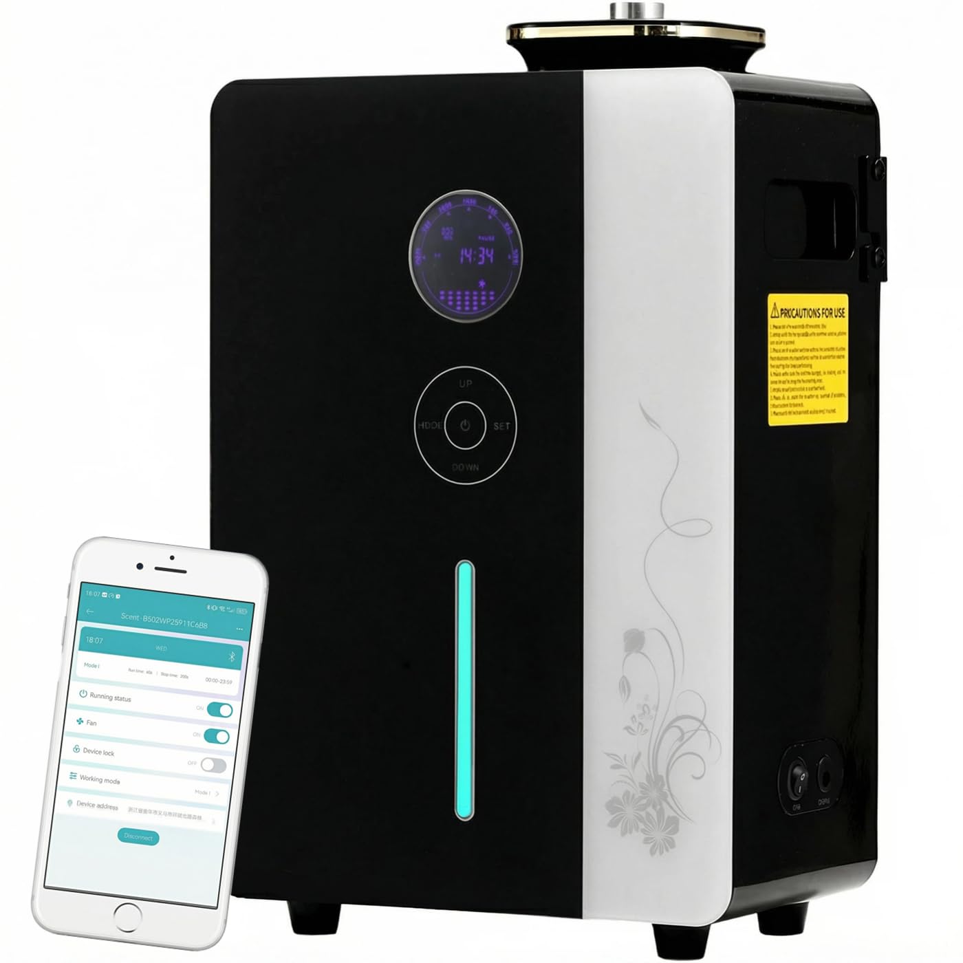 Kevinleo 7500 Sq Ft Commercial Scent Machine for Home, HVAC Cold Air Diffuser System, 800ml Waterless Fragrance Nebulizer for Large Space Hotel Lobby Gym Spa, Smart WiFi Bluetooth App Control (KS2000)