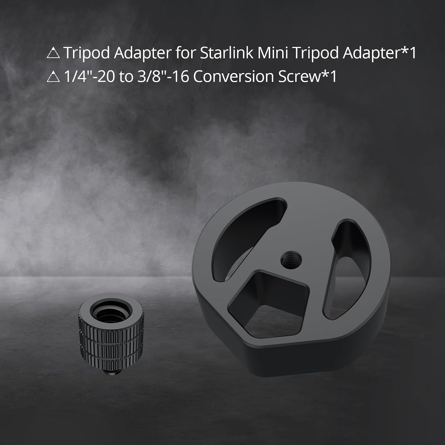 CAMWAY 1/4"-20 3/8"-16 Star-Link Mini Tripod Adapter - Aluminum Alloy Tripod Adapter and Threads, Star-Link Mini