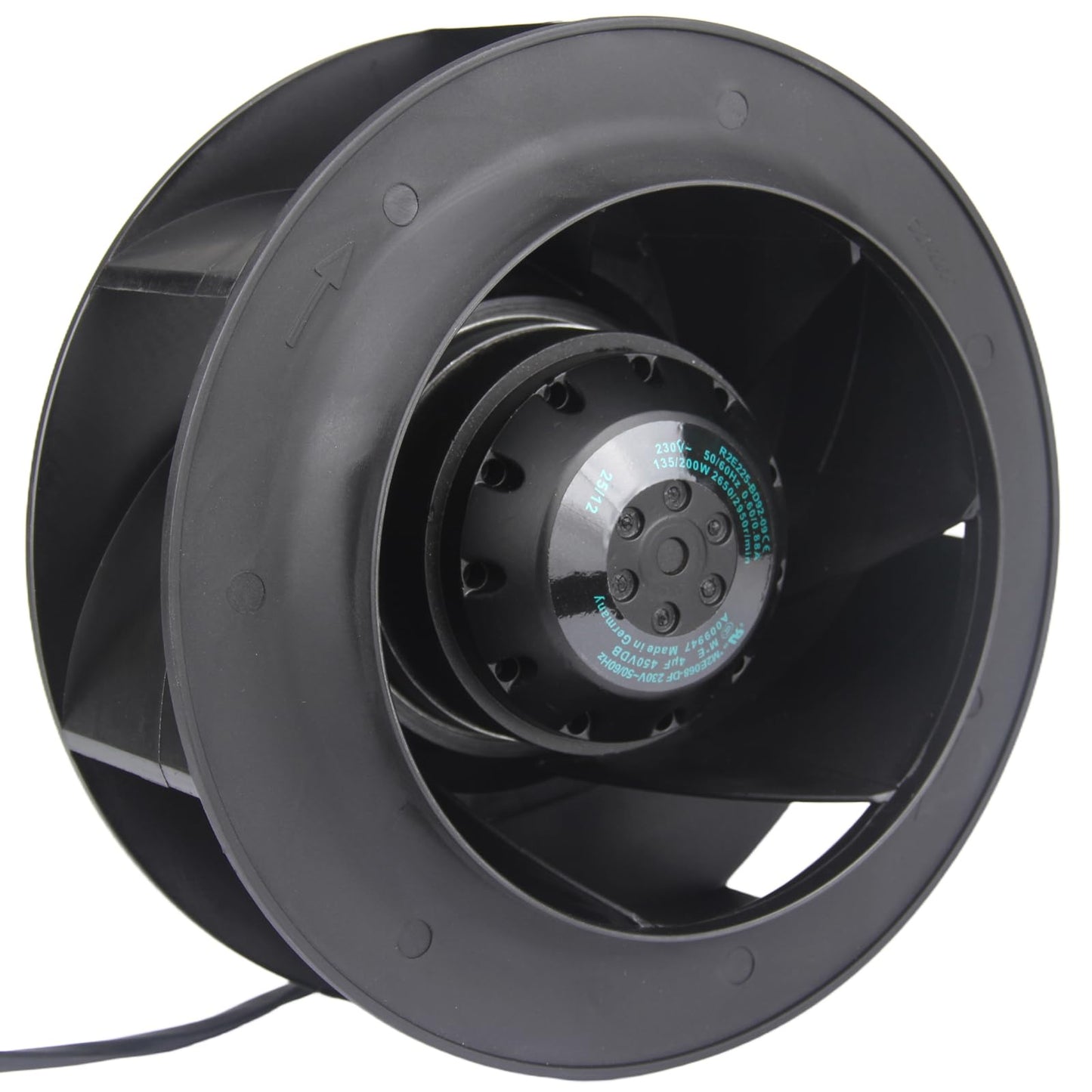 R2E225-BD92-09 Centrifugal Blower Inverter Cooling Fan 230VAC 0.6/0.88A 135/200W