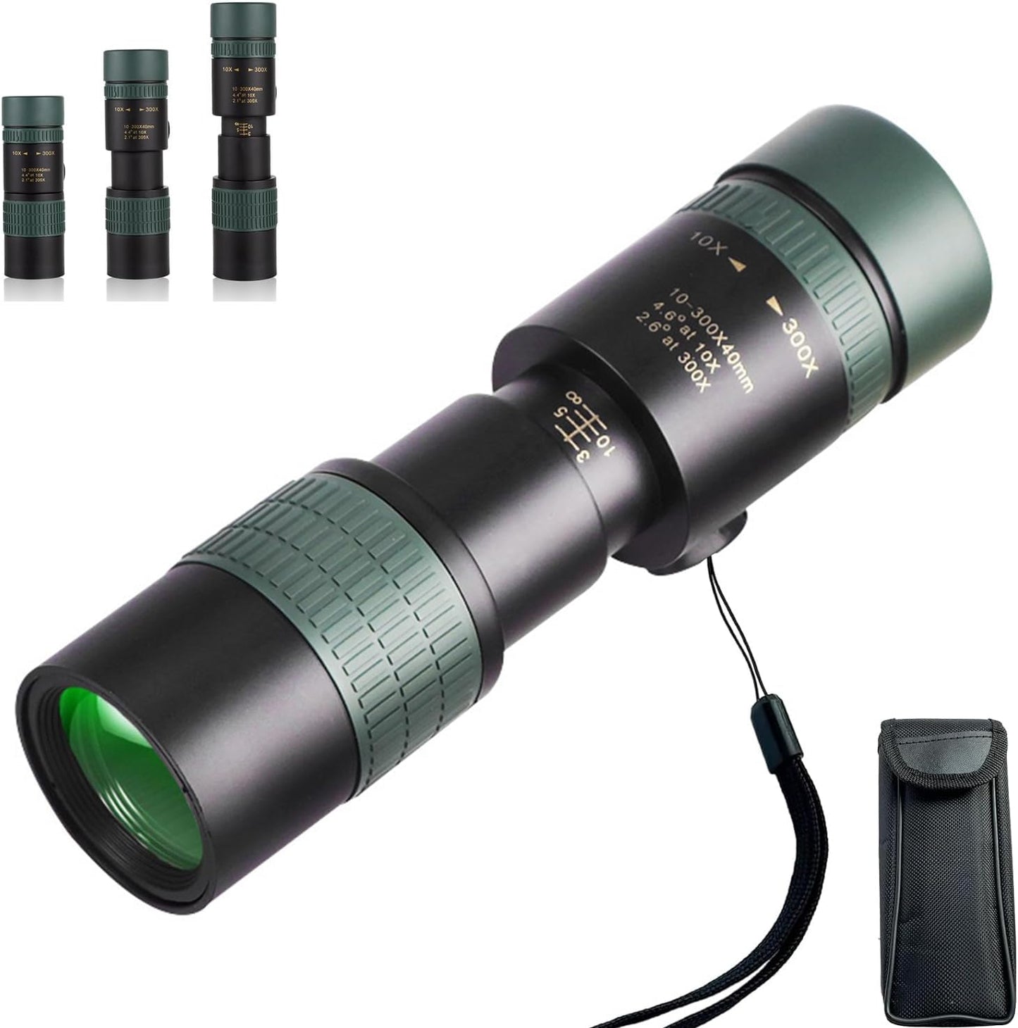 Belmeri 10-300x40 BAK4 Monoculars for Adults High PoweredZoom Monocular Telescope with & FMC Lens for Concerts