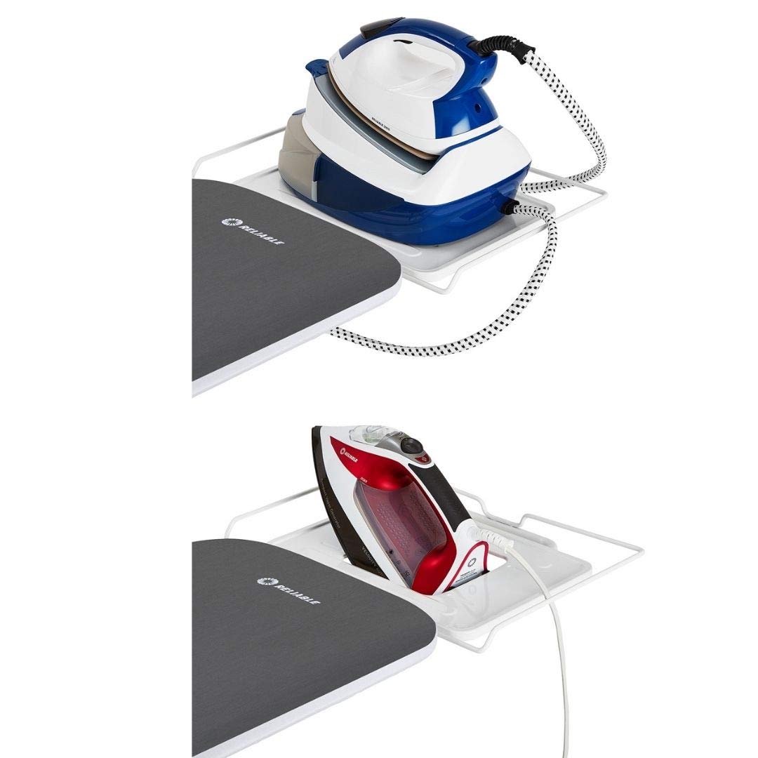 Reliable 120IB Home Ironing Board 19” X 47.5” Made in Italy Portable Ironing Board with Vera Foam Memory Foam Cover, 7 Step Height Adjustable, Heavy-Duty Tube Frame Construction, Strong Iron Rest