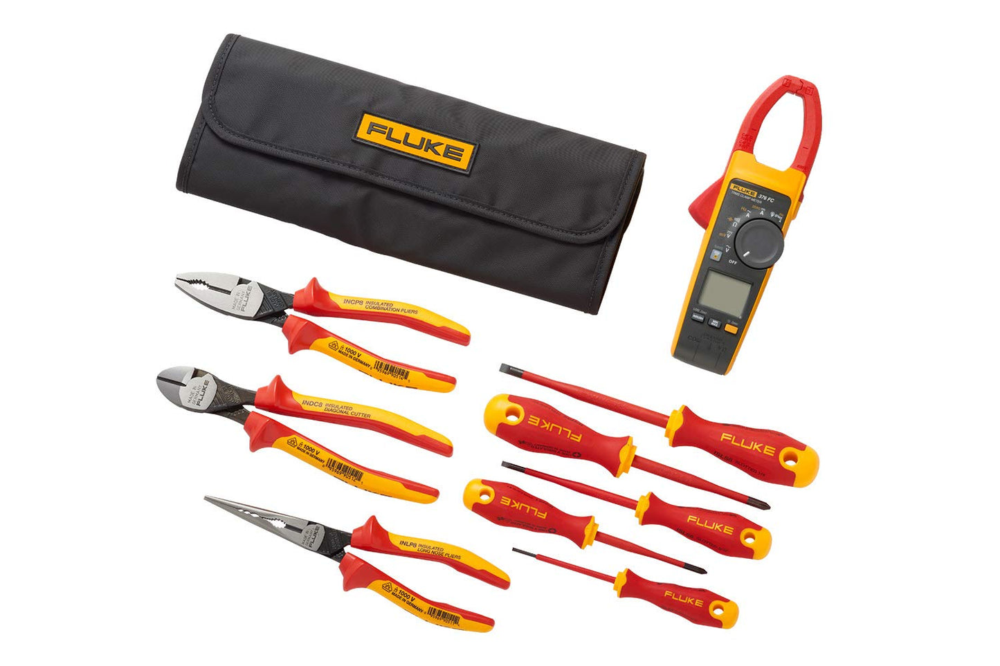 Fluke 376FC Clamp Meter + Hand Tool Starter Kit Bundle (IB376K)