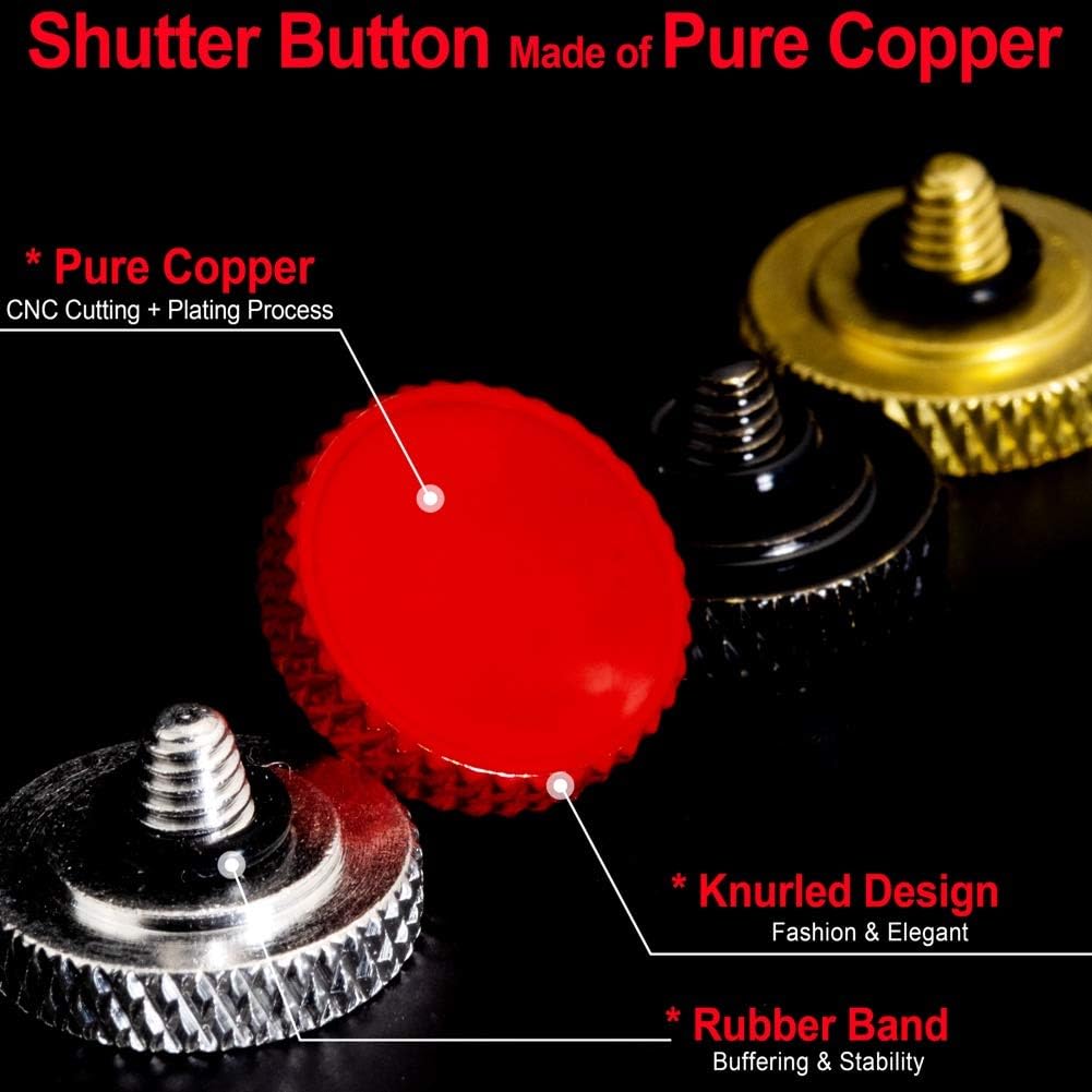 (2 Pack/Red) Camera Shutter Button Upscale and Delicate Soft Shutter Release Button