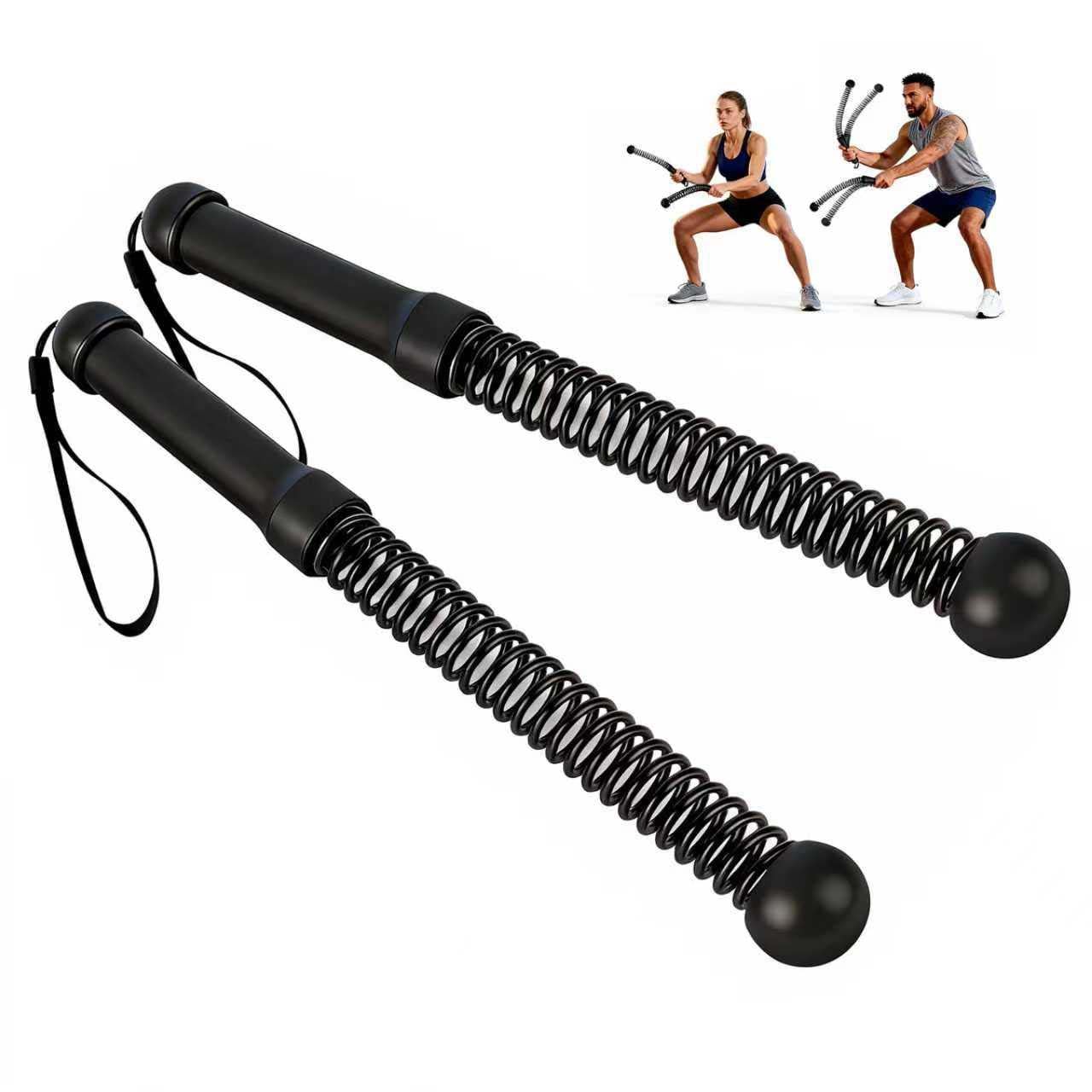 Hqyib Cordless Battle Rope, Weighted Ropeless Battle Ropes for Home Gym. Battle Ropes Suitable for Strength Training, HIIT, and Joint-Friendly Cardio Exercises, Fitness Levels.（Black）
