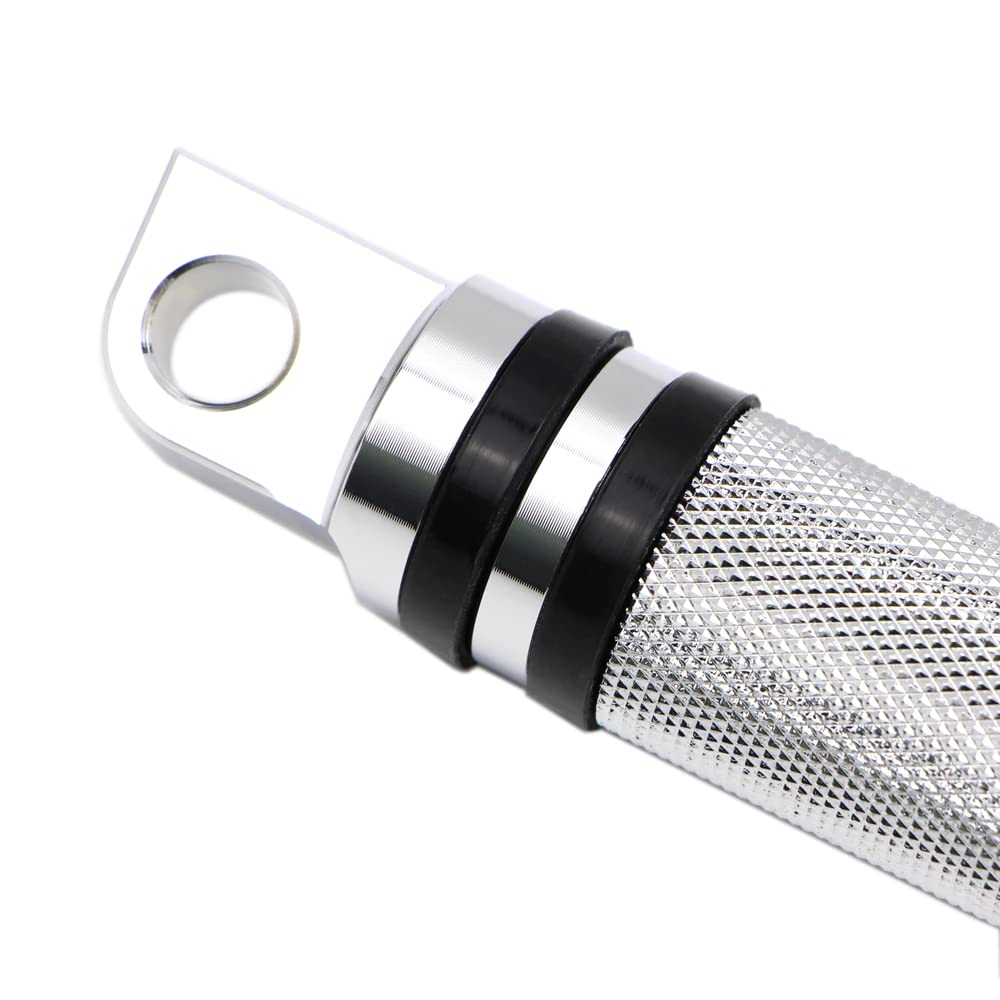 Dreamseek Motorcycle Foot Pegs Rest Compatible with Harley-Davidson Sportster Dyna Touring Male Mount Footpegs Footrest Pedal (Chrome)