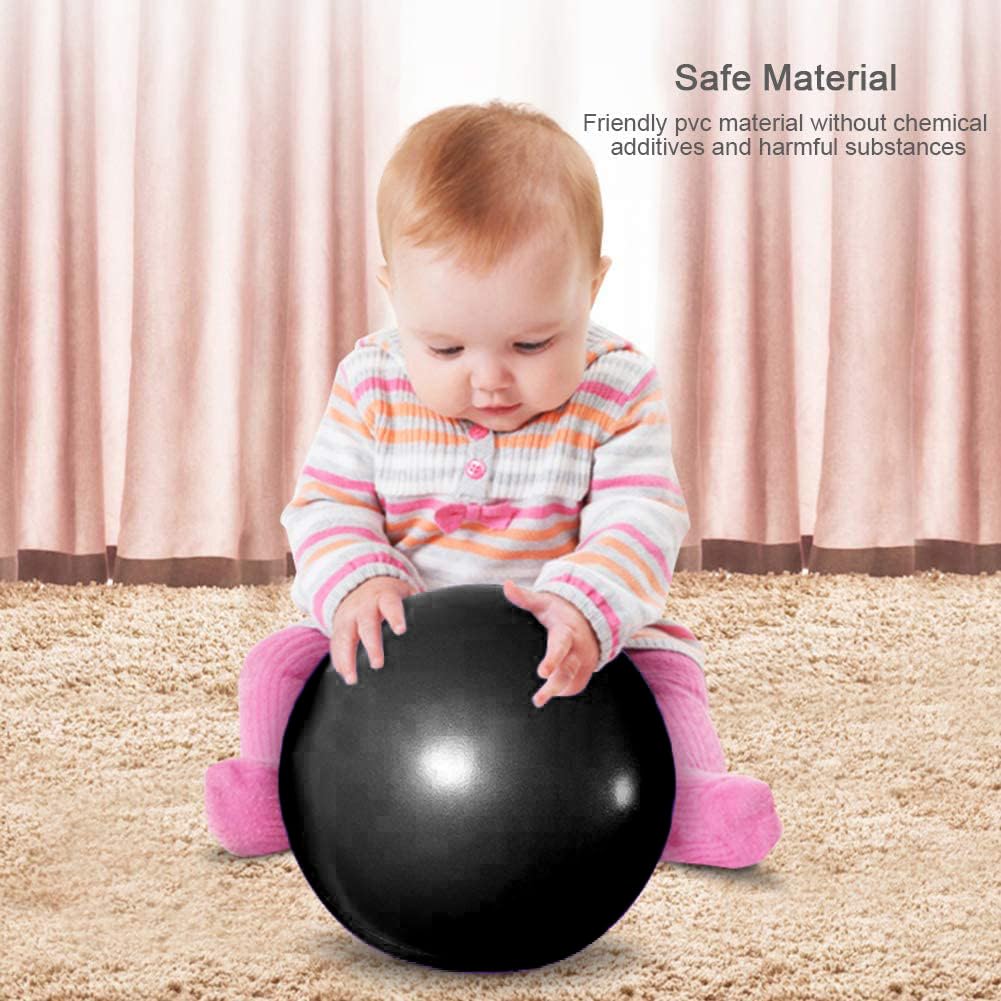 Alsurea 2 Pack Exercise Balls, 8-9 Inch Mini Pilates Yoga Balls, Anti-Burst Small Fitness Balls for Pilates, Yoga, Core Training and Physical Therapy, Improves Balance (Black)