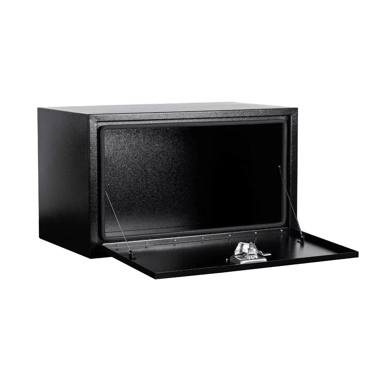 24" Underbody Truck Tool Box, Heavy Duty Steel Underbody Toolbox 24 x 12 x 14 with T-Handle Lock & Weatherproof Seal, Lockable Truck Trailer Tool Box for Pickup, Flatbed, RV, Van, Utility Vehicles