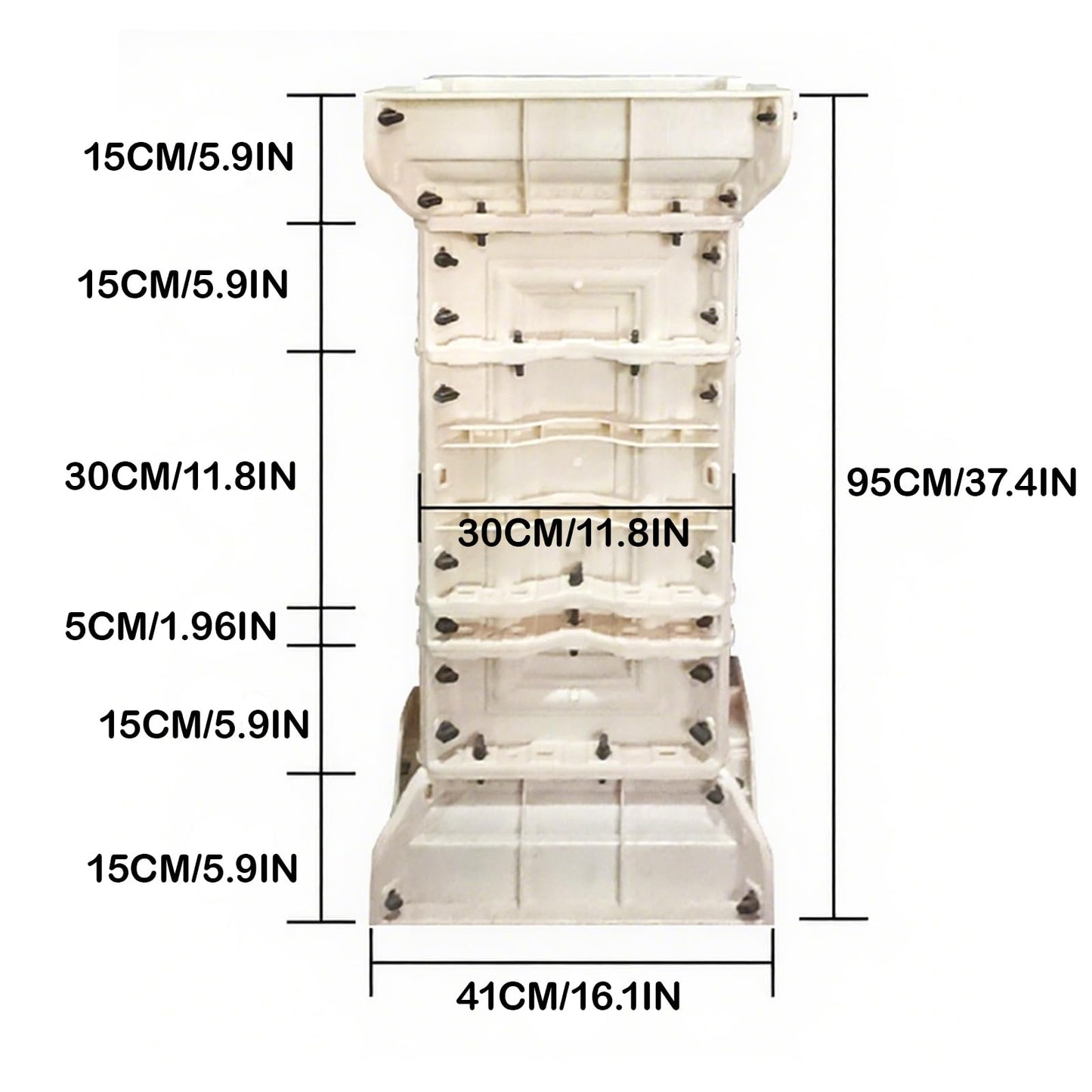 Cement Cast-in-Place Mold for Balcony Railing, Roman Column Spacing Railing Mold for Engineering or Garden (95CM)