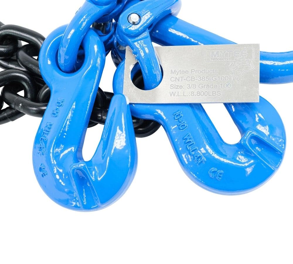 Mytee Products 3/8" x 5' Sea Shipping Container Loading Chain Bridle G100, V-Chain, Cargo, Storage, Moving