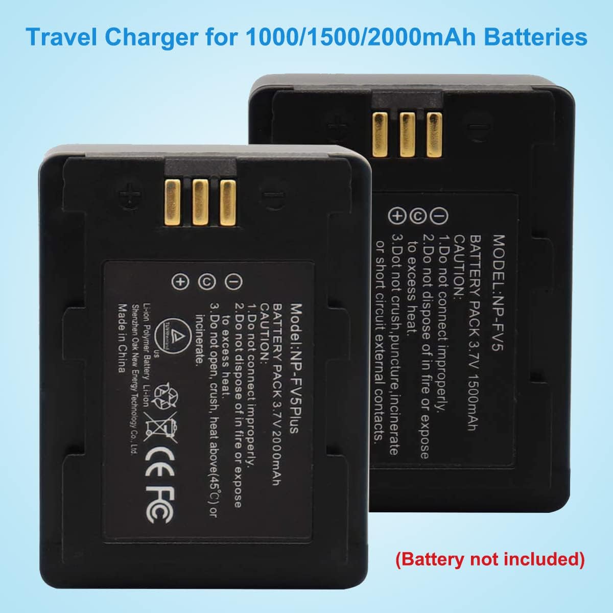 CofunKool NP-FV5 NP-FV5 3.7V 2000mAh NP-FV5 1000/1500mAh Video Camera Camcorder Battery Charger for Plus Battery