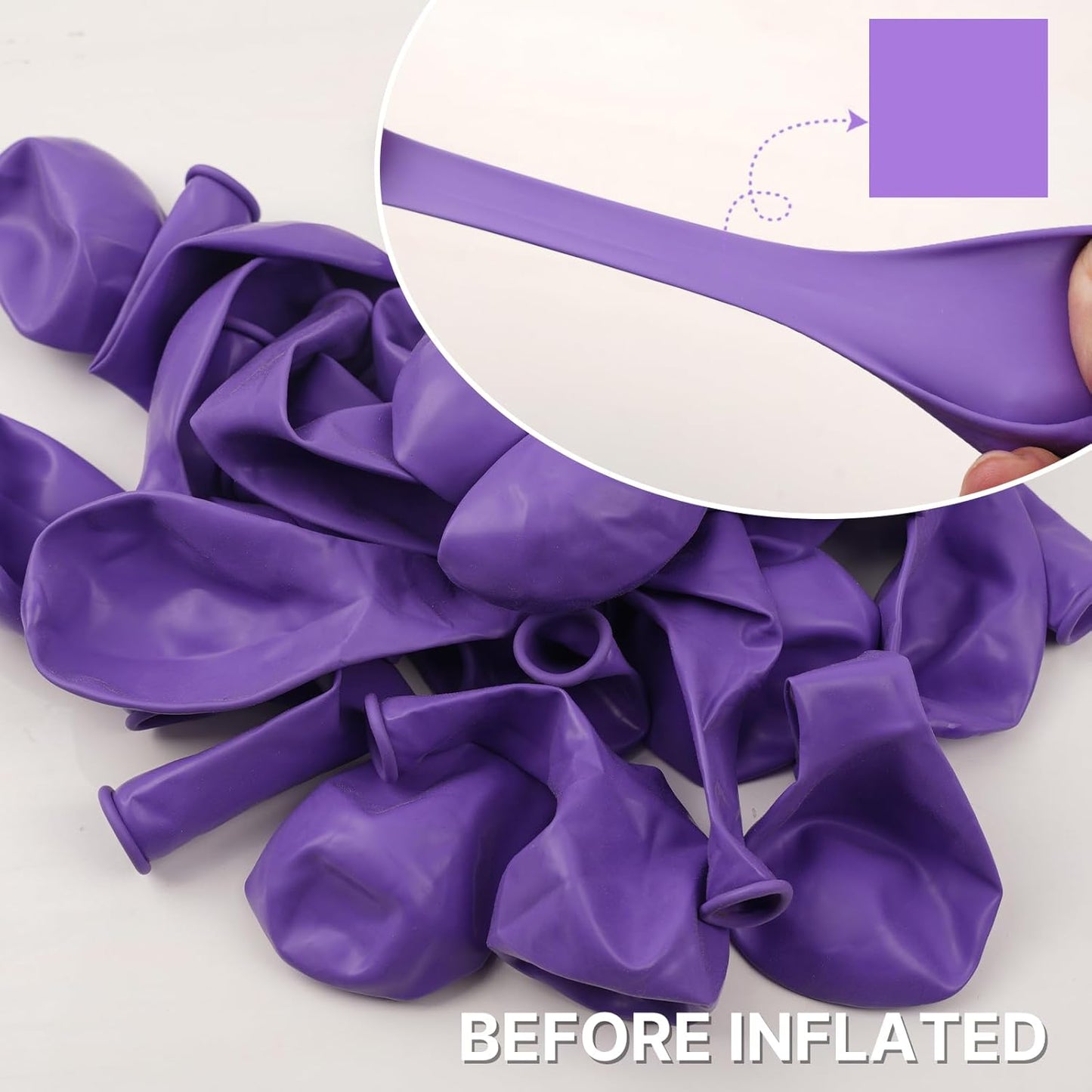 PartyWoo Purple Balloons - 100 Pcs 5-Inch Latex Balloons for Birthday & Wedding Decor