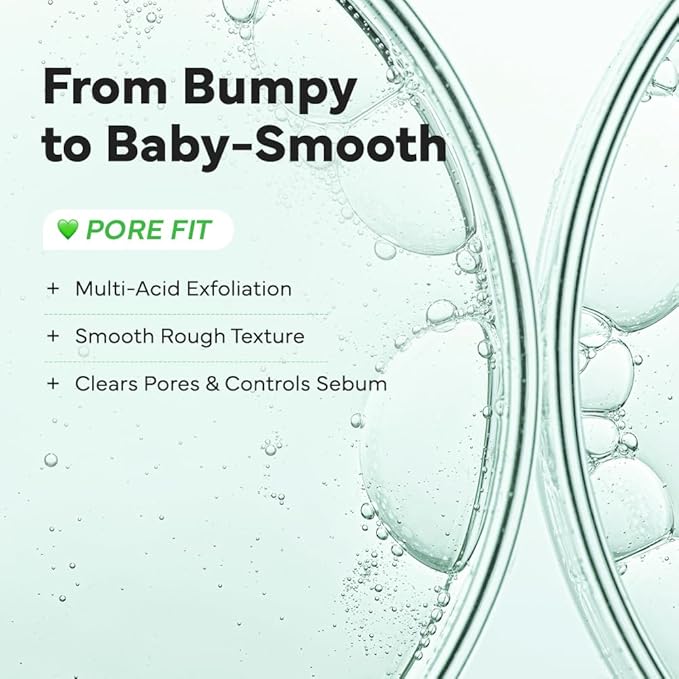 SAM?™U PH Sensitive Pore Fit Face Mask ??Pore Tightening & Exfoliating Vegan Sheet Mask with AHA, BHA, PHA, LHA, Texture Refining, Travel-Friendly Korean Skincare (5 Sheets)