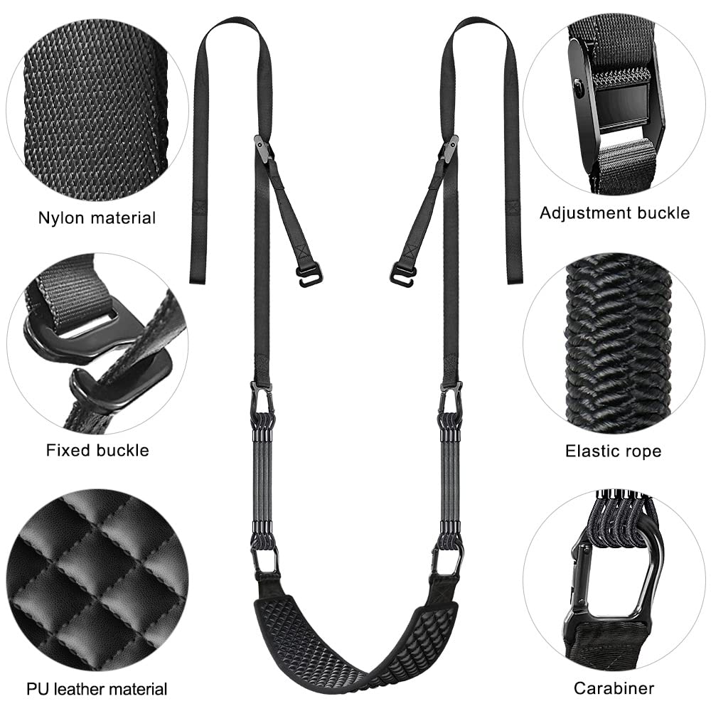 Kipika Pull Up Bands with Dip Belt - Adjustable Resistance for Chin Ups, Body Stretching & Strength Training - Heavy Duty Elastic Straps & Metal Chain Suitable for Home Gym Workout