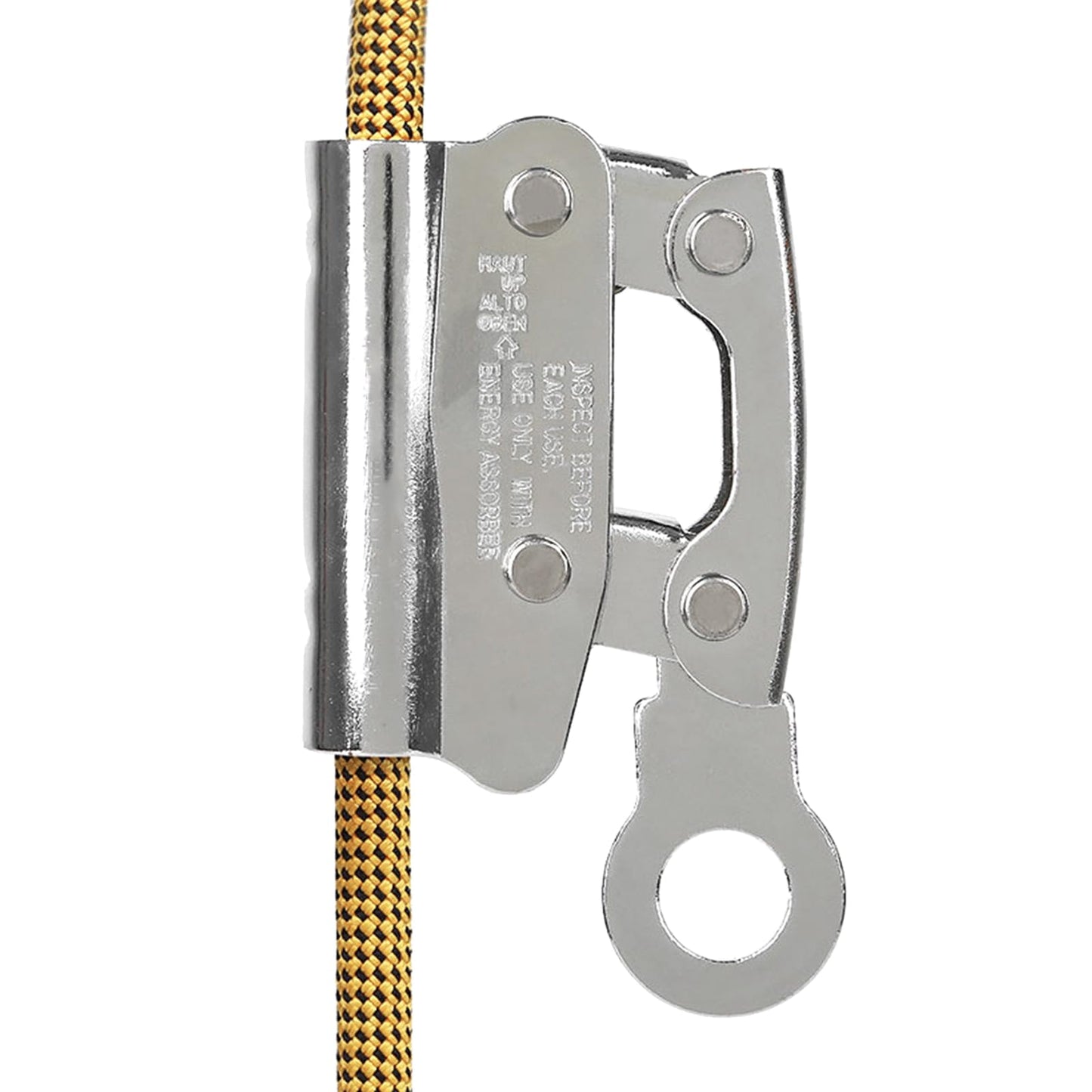 YERGOFE Climb Self Locking Rope Grab - Alloy Steel, Safety Protection 25 kN(Aprx 300LB), Used with 5/8’’ Lifeline Rope, for Construction, Climbing, Fall-Protection (Round Lock)
