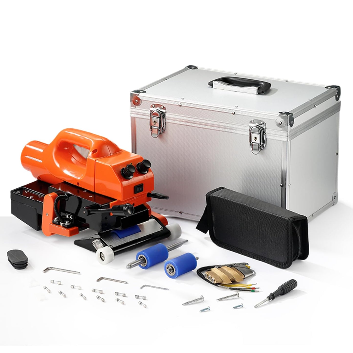 LEHUNDI Portable Geomembrane Welding Machine,Electric Plastic Welding Machine Kit with Overlap 10cm(3.94 in) Width,Welding for Thicknesses of 0.2-1.5mm of Waterproof Membrane