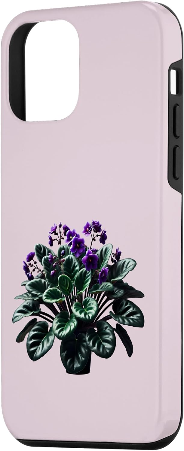African Violet Lover Gifts and Apparel 12 African Violet Flower Plant Botanical Case for iPhone mini