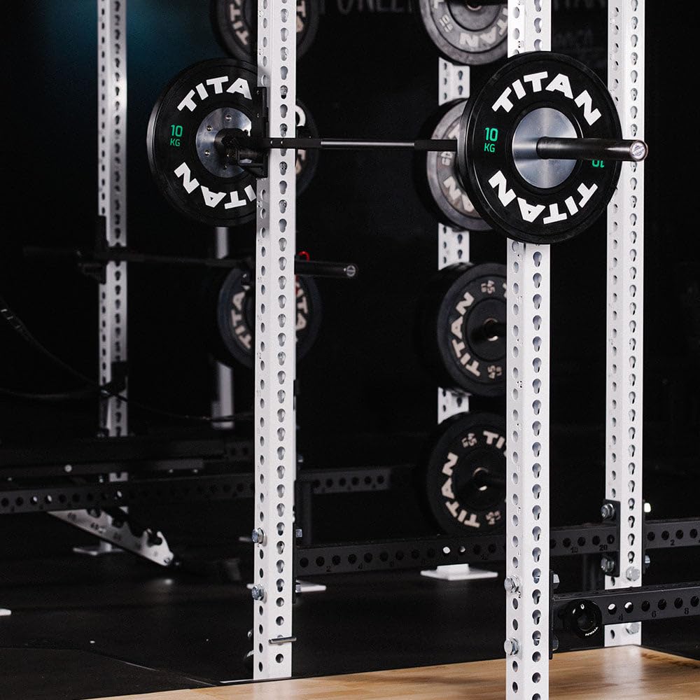 Titan Fitness 10 KG Pair Elite Competition Bumper Plates, Black Olympic Weight Plates for Home Gym, Rubber Coating with Steel Core, Low Bounce Rate, Easy-Grip Edges