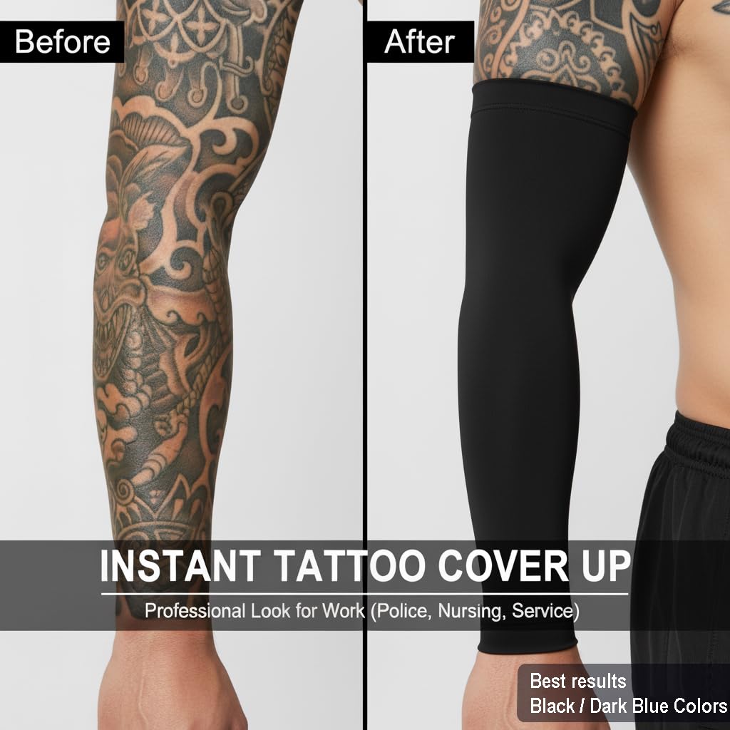 Meiyante Arm Sleeves with Thumb Holes for Men & Women, Cooling UPF 50+ UV Sun Protection Sleeves with Palm Coverage, Breathable Compression Sleeves for Golf, Driving, Running, Gardening & Tattoo Cover