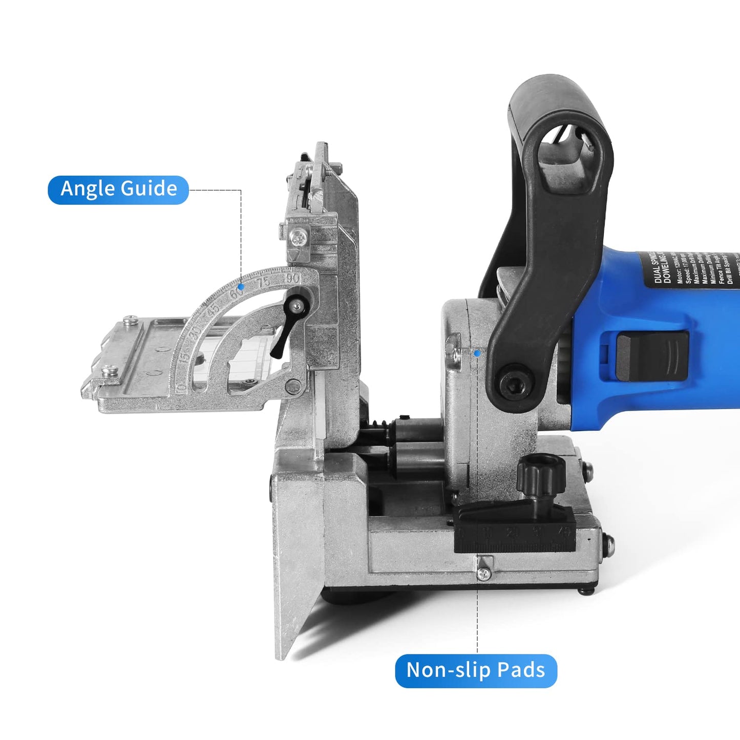 AONLLEN DJ710 Dual Spindle Dowel Jointer,Wood Dowels Joiner,with two 8mm and 6mm bits,Wooden Dowel Pins 80pcs,Biscuit Joiner