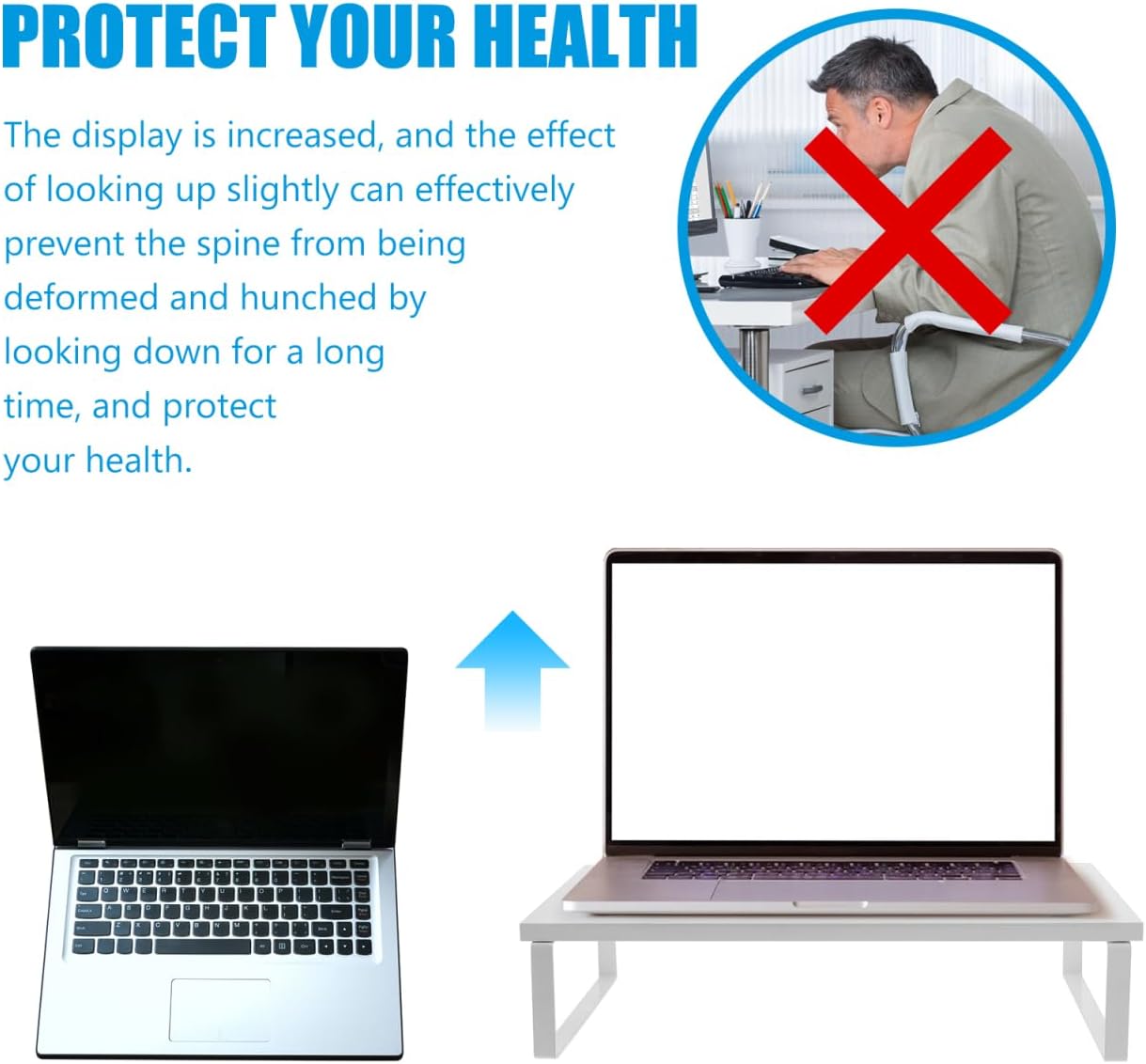 15.75X7.87X3.14 Inch ARTIBETTER Monitor Stand Riser for Desk with Storage Space Computer Monitor Lift Ergonomic Viewing