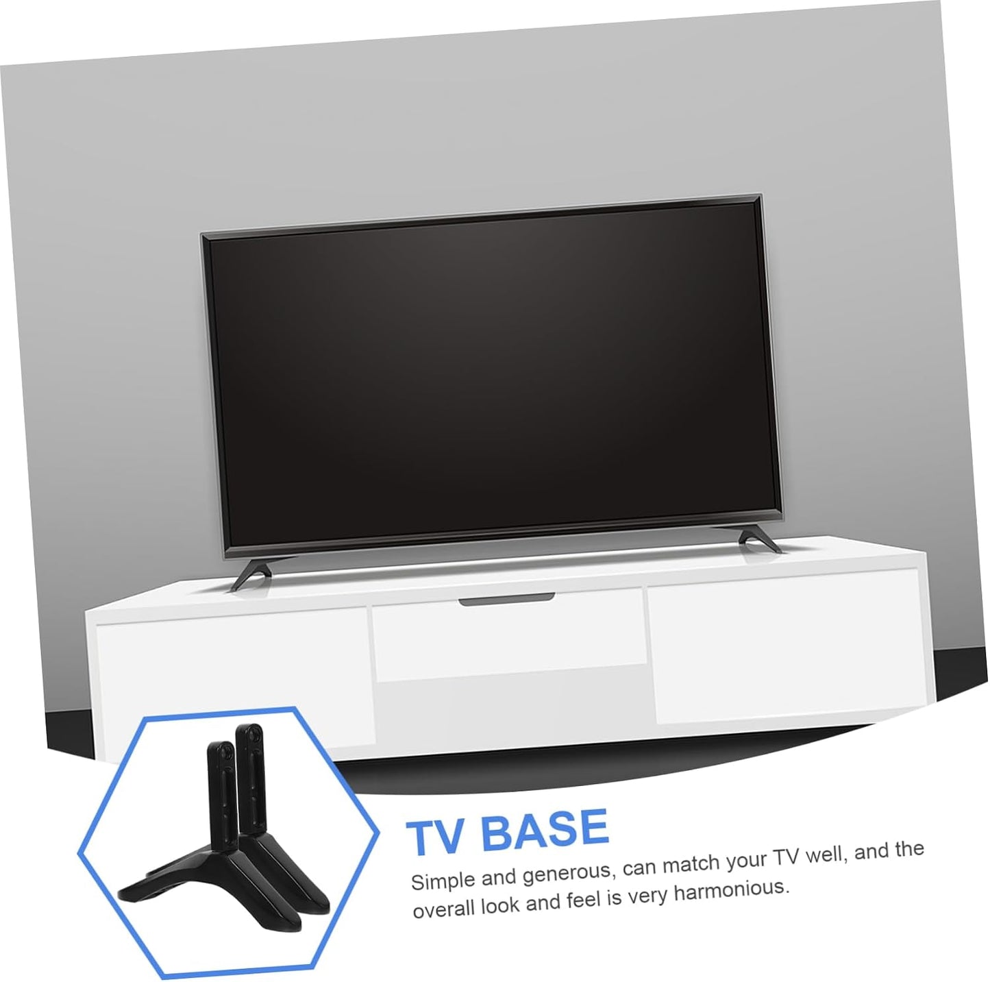 COOLHIYA 1set Tabletop Tv Stand for Installation Heavy-Duty Tv Base Support Stable Design for Secure Viewing Easy