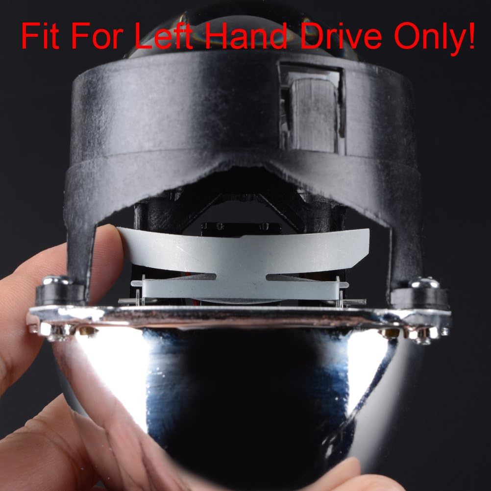 H4 H7 H11 9005 9006 9007 H13 1 Black1 Compatible with Frontlight Pair of Mini Bi-xenon Projector Lens Low High Beams