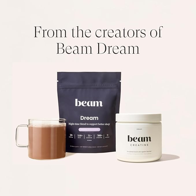 Beam Creatine Powder, Third Party Tested, Micronized Creatine Monohydrate Supplement, Creatine for Women and Men, Muscle Strength, Workout Recovery, Lean Muscle, 30 Servings, Raspberry Lemon Flavor