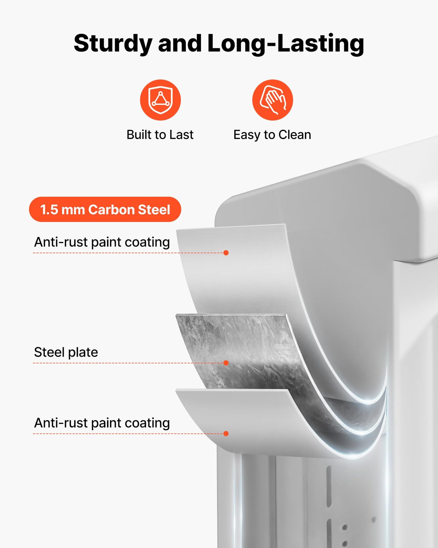 VEVOR Outdoor Electrical Box, Cold-Rolled Steel, Electrical Junction Box with Thermostat and Fan, Rain Hood, Ventilated Design, IP65 Waterproof Hinged Enclosure, Wall/Pole Mounted, 16 x 12 x 8 in
