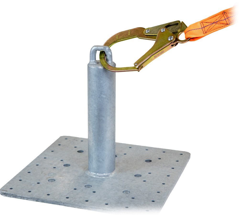 Malta Dynamics Made in USA Galvanized Roof Anchor 12" Top Loop, OSHA/ANSI Compliant