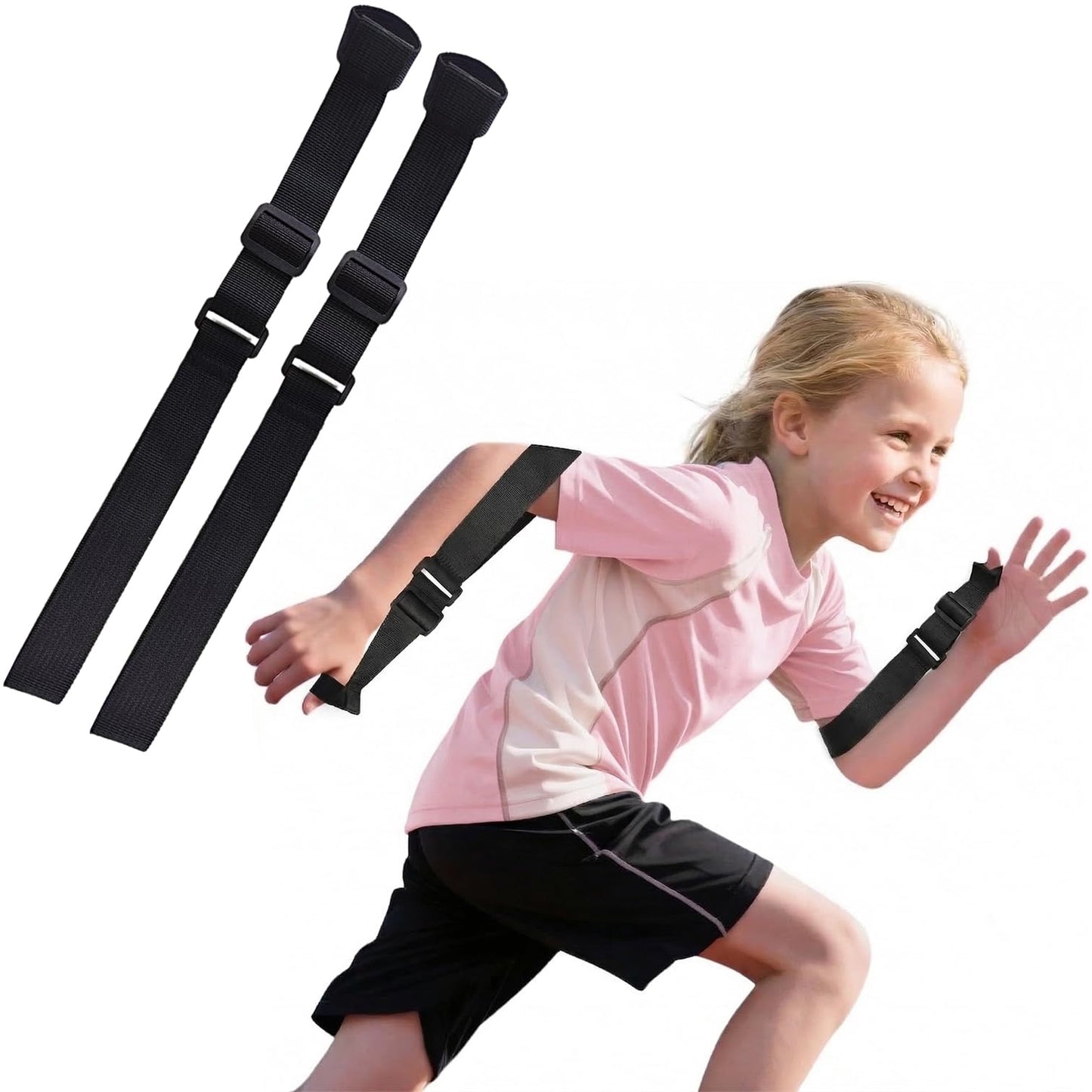 1 Pair Youth Adjustable Arm Swing Trainer Corrects Arm Position for Track and Field Agility & Speed Training Arm Swing Corrector Arm Posture Fixer -Unisex Youth Athletes Training Equipment(Black)