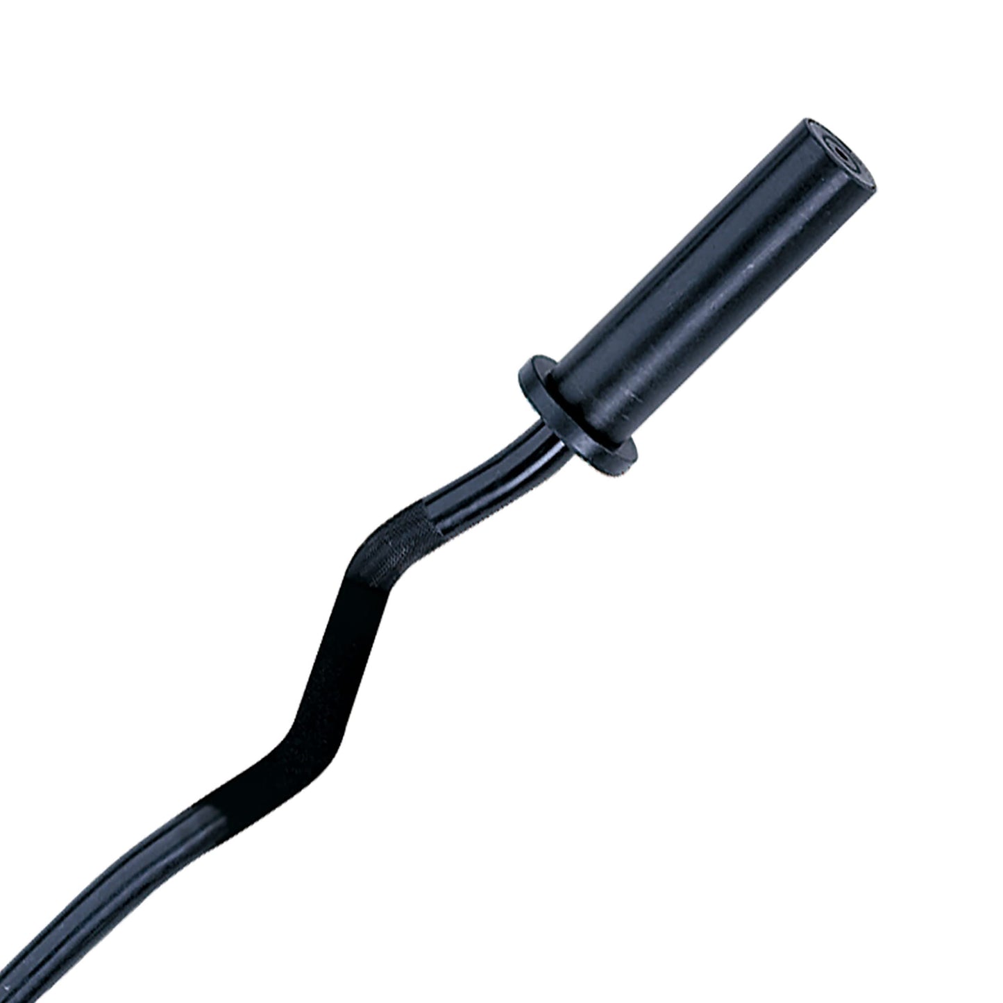 Body-Solid (OB47B) Olympic EZ Barbell Curl Bar with Knurled Grip, 47" Black Finish for Upper Arm Mass, Strength and Definition, Compatible with 2" Dia. Hole Plates and Barbell Collars (Midnight Black)