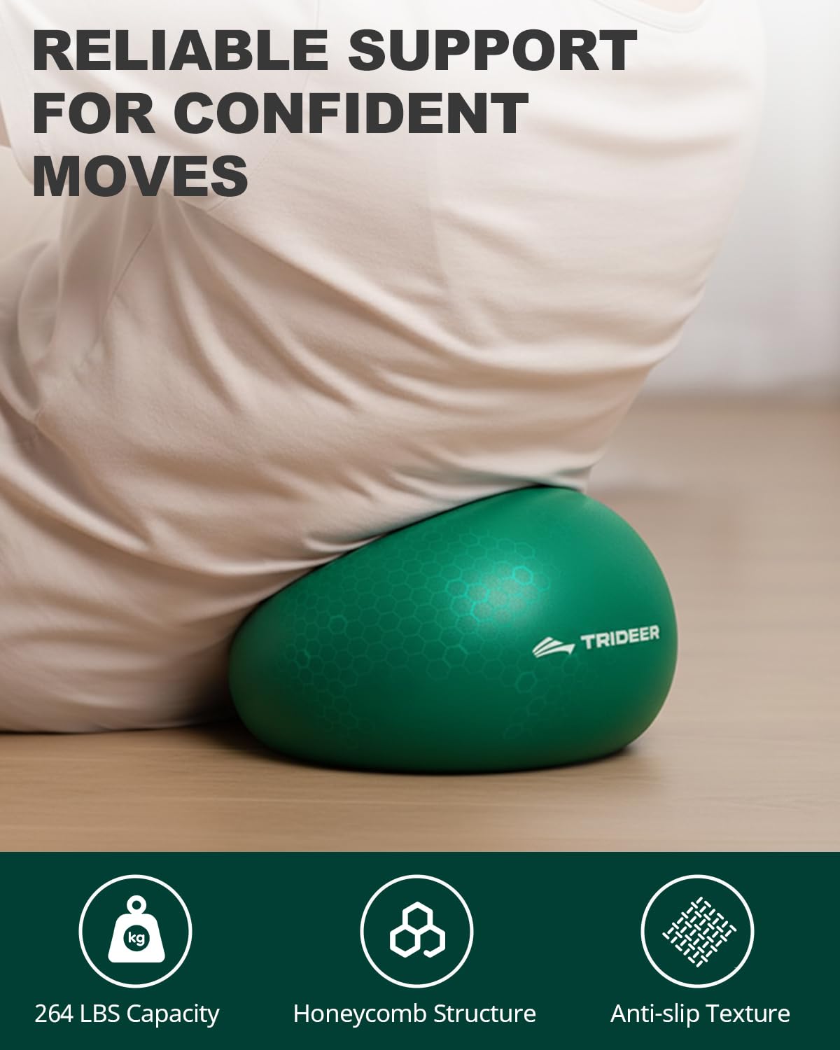 Trideer Exercise Balls Physical Therapy, 9 Inch Pilates Ball Between Knees for Physical Therapy, Mini Exercise Ball - Yoga Ball, Small Workout Balls for Core Strength and Back Support with Pump&Guide