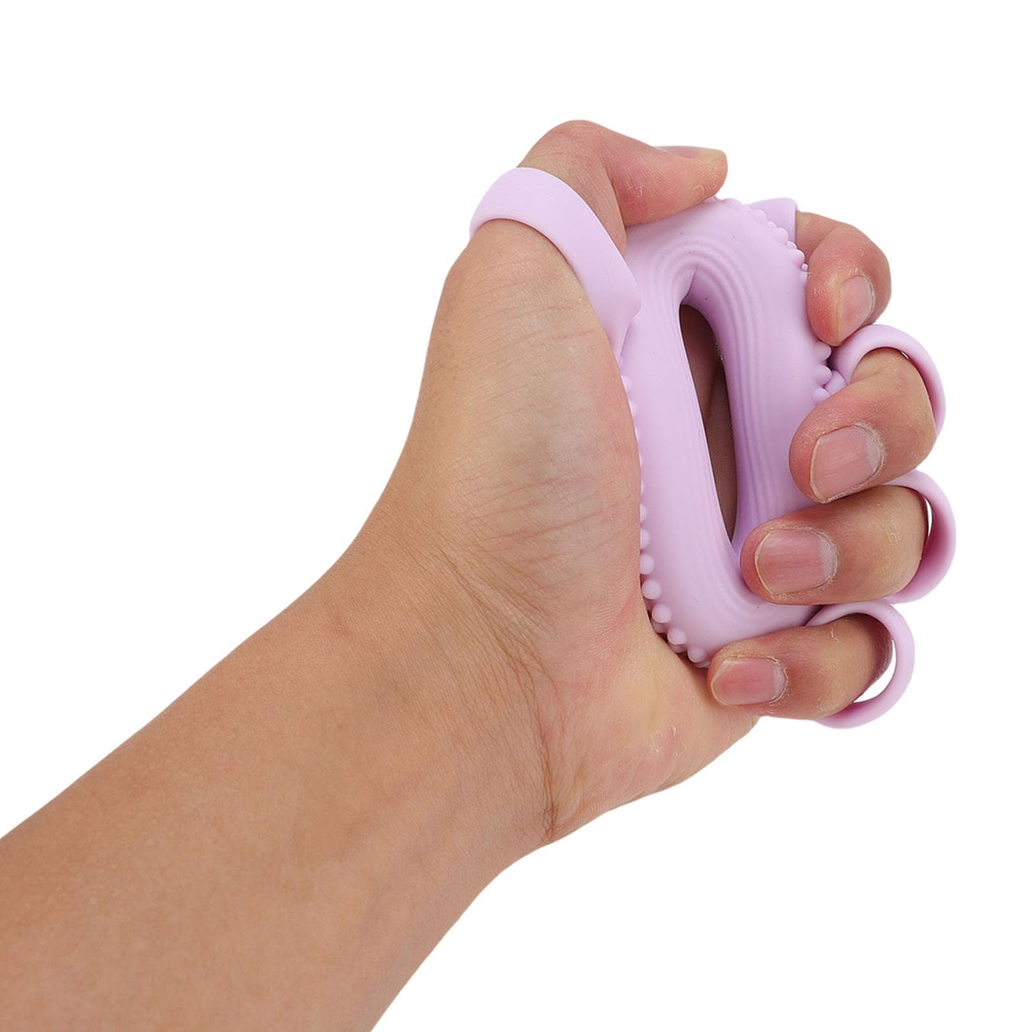 NOENNULL Finger Stretcher Grip Strength Trainer Soft Non Slip Finger Exerciser for Home Office Gym Silicone Purple