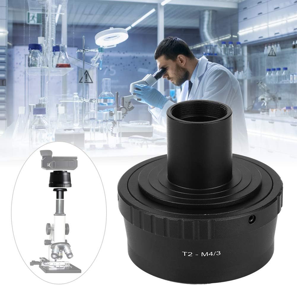 Bindpo T2-M4/3 M42 23.2mm M4/3 Microscope Adapter with Thread, Converter for T Mount Microscope Eyepiece to for Mount