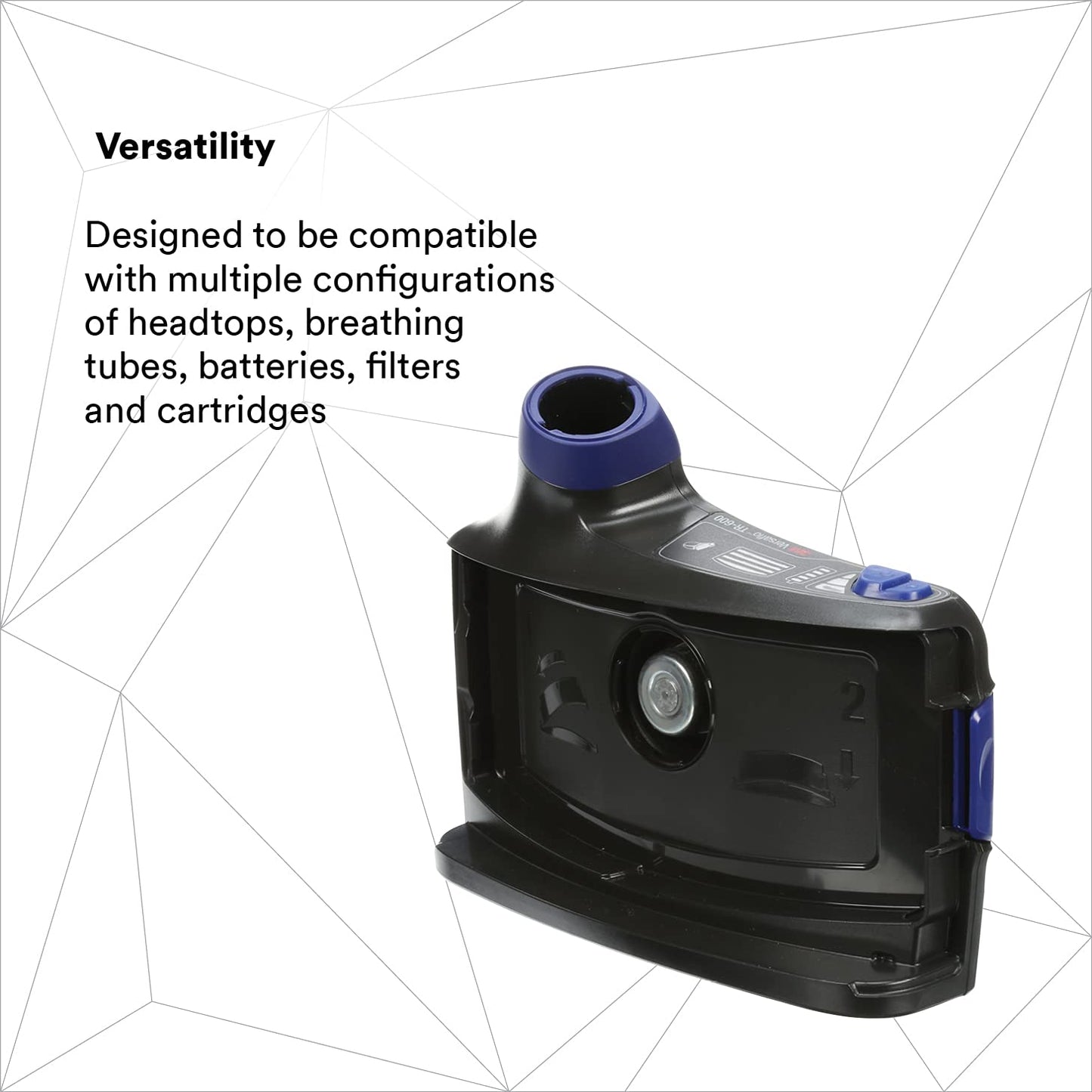 3M PAPR, Versaflo Motor/Blower Unit TR-602N, Replacement for TR-600 Powered Air Purifying Respirator (PAPR), 1/Case