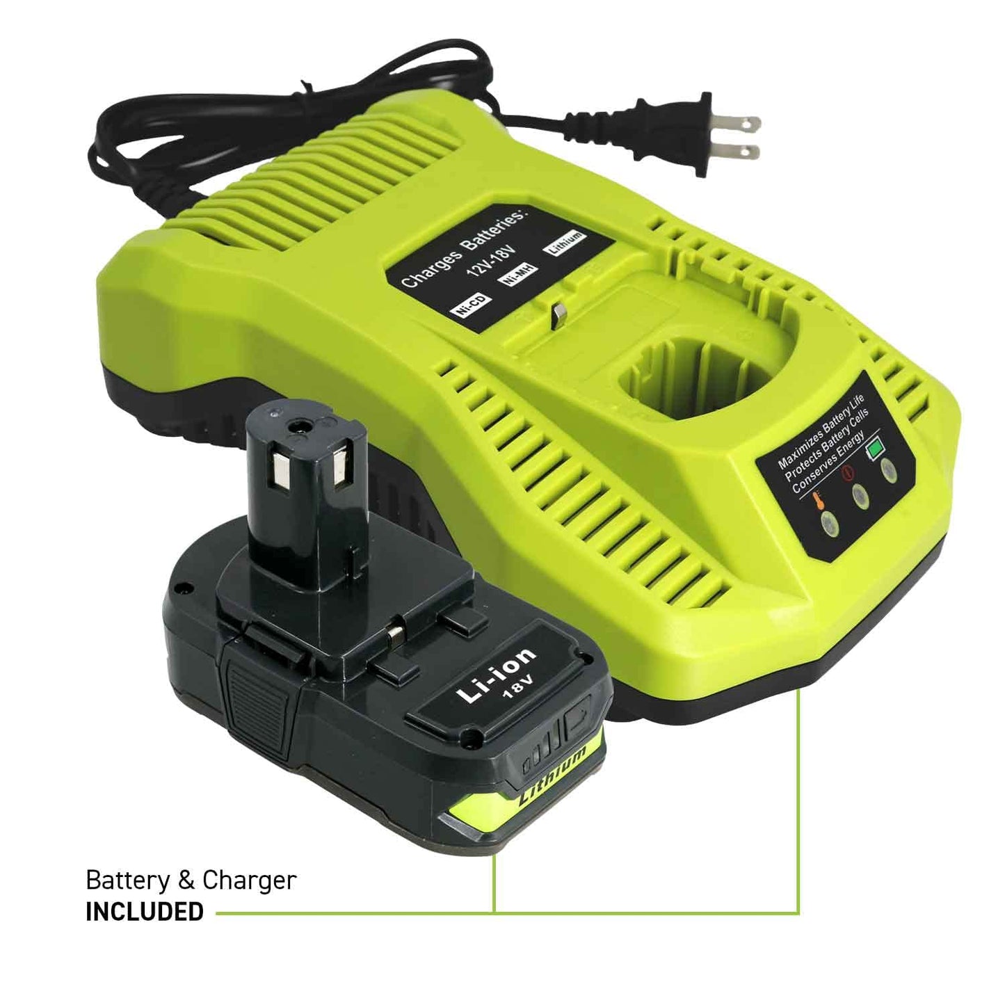 HYBRID-120KIT 120 Watt Corded/Cordless Hybrid Full Size Hot Melt Glue Gun - 18V Lithium-Ion Battery & Charger Included