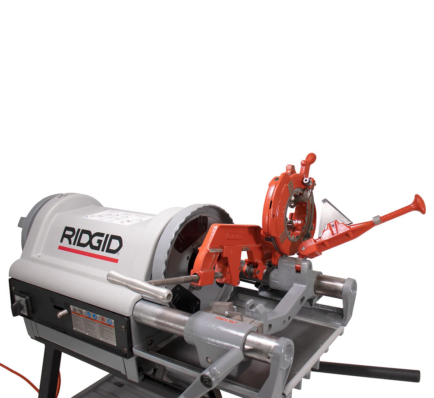 RIDGID 1224 Pipe Threading Machine 26092 with Universal Cart Die Heads Dies & Oil (Renewed)