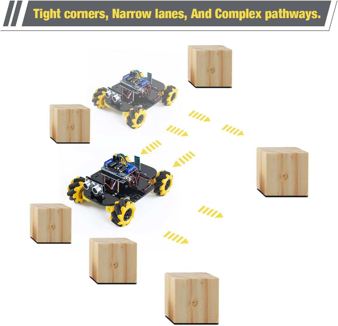4WD LAFVIN Mecanum Robot Car Kit Smart DIY Project Compatible with Arduino IDE