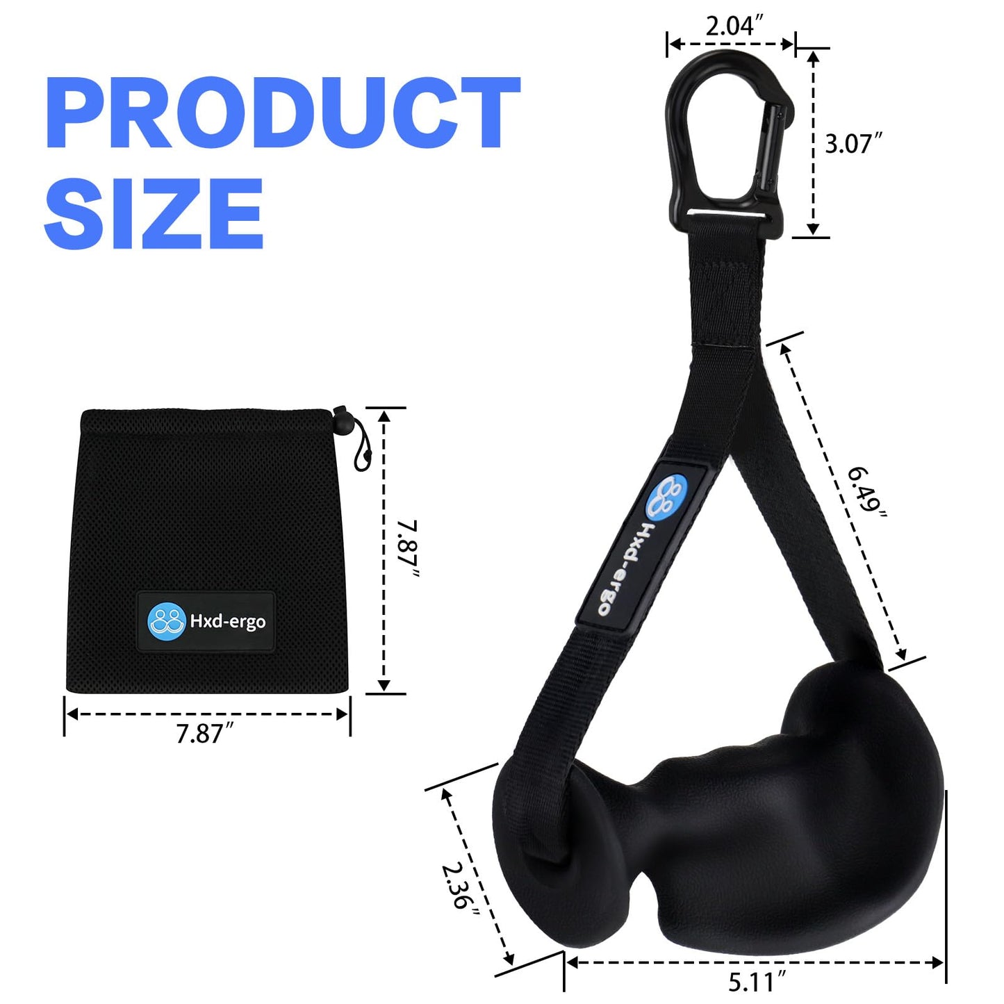 HXD-ERGO Ergonomic Exercise Handles for Cable Machine Attachments, Pilates, Strength Training Workout，Resistance Bands Heavy Duty Working Out Handles Accessories
