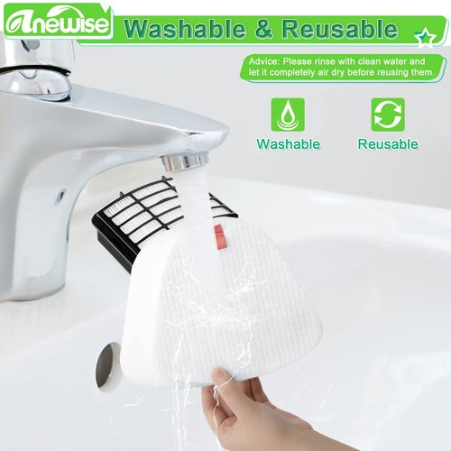 Anewise Vacuum Replacement Filter for Shark Navigator Lift-Away ZU503AMZ, NV350, NV351, NV352, NV355, NV356, NV357,NV358,NV360, UV540, UV440, 2 Pre-Felt + 1 Hepa Filter Replace Part #XFF350 & XHF350