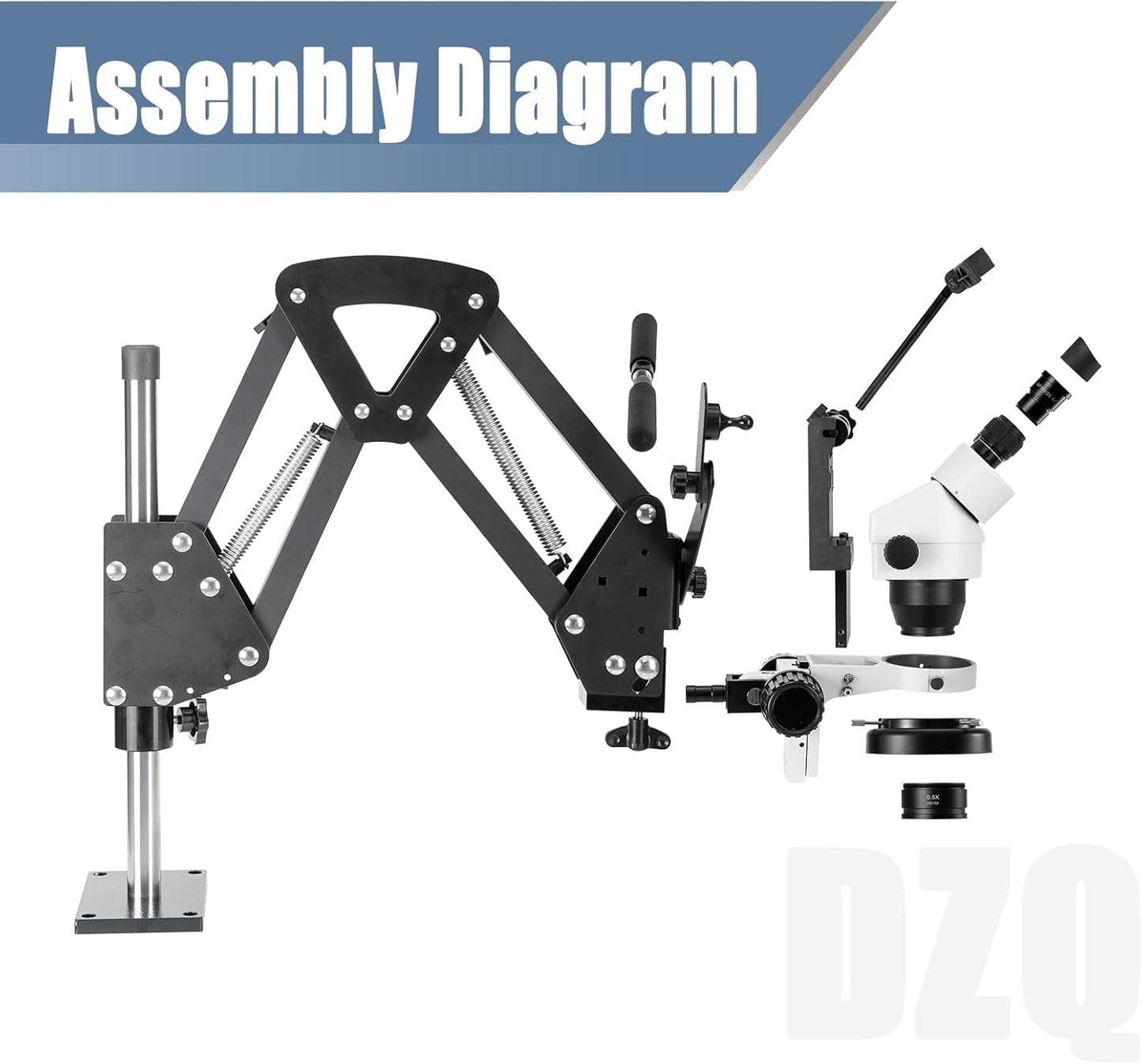 DZQ Microscope and 4 Inch Ball Vise