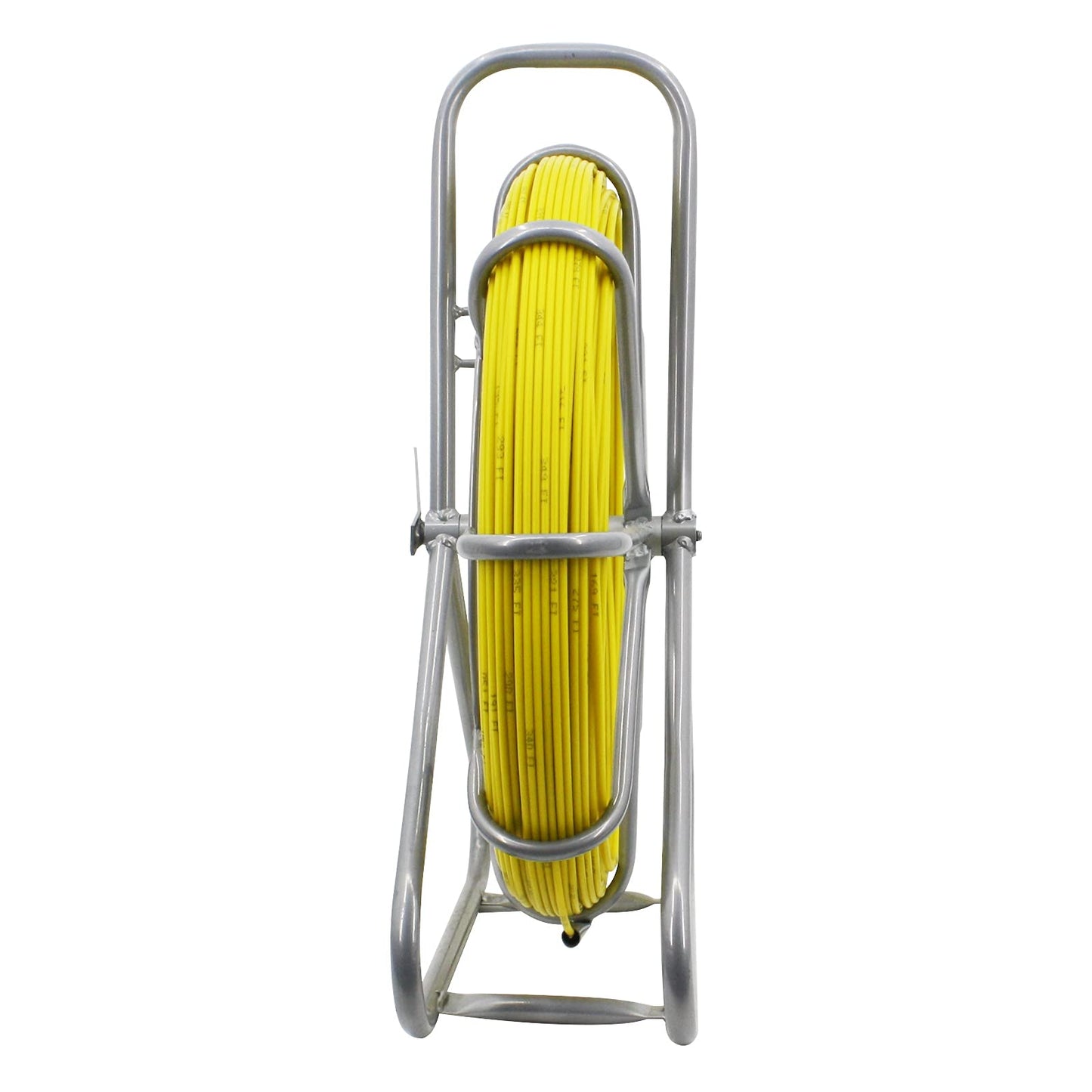 6MM 450 FT Duct Rod Fiberglass Fish Tape Electrical Wire Cable Puller Duct Rodder Fish Tape Puller Wire Cable Running with Cage