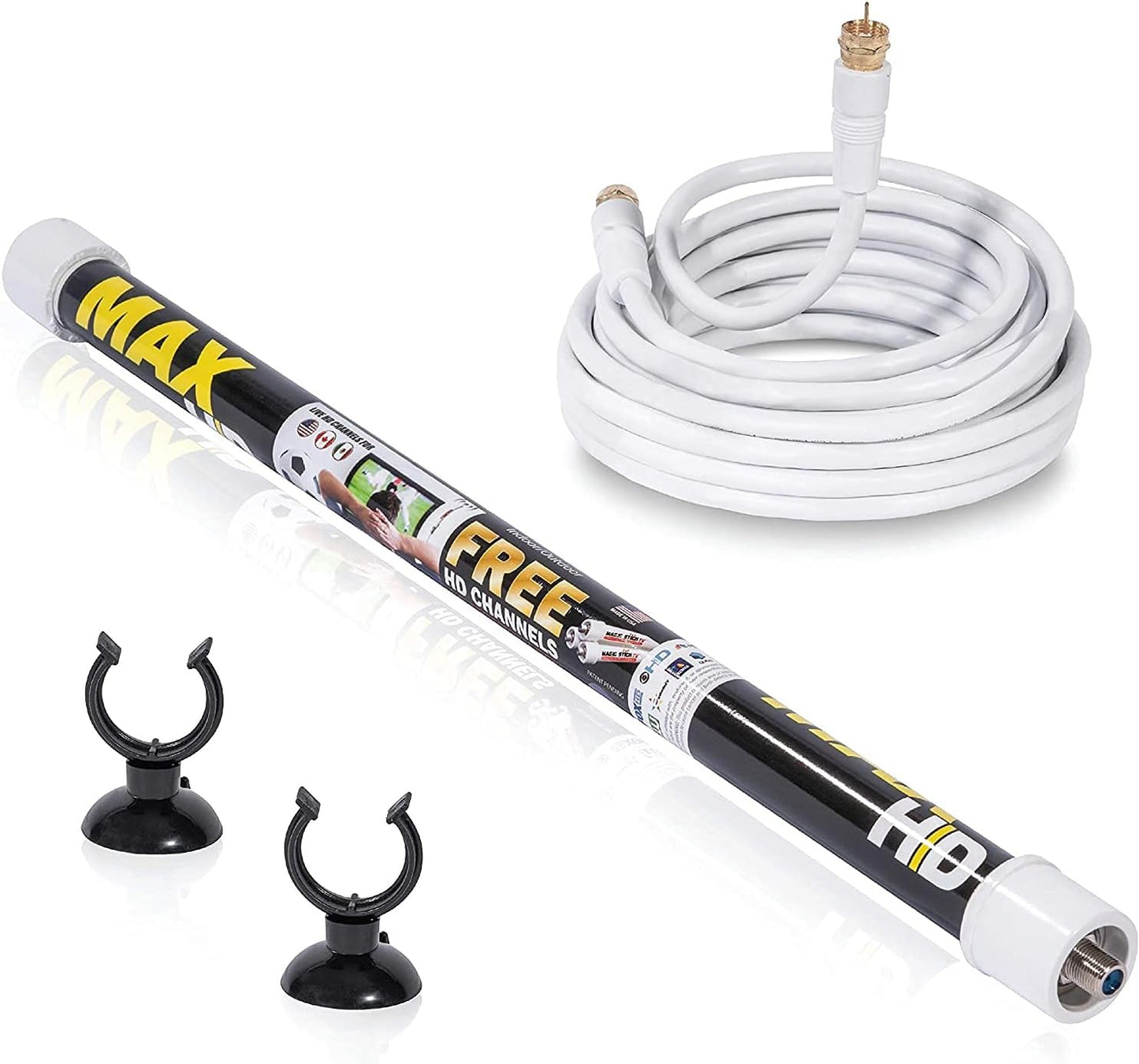 Magic Stick TV 80 20ft Antenna for Smart TV Indoor - Max HD Digital Outdoor Model Antenna for Local Channels, Signals