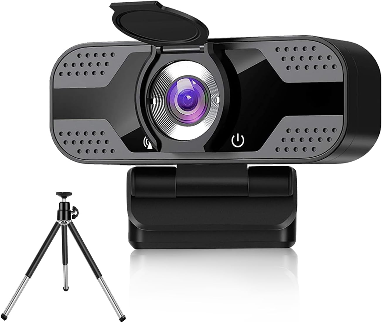 Jinpei 2K JW-05B QHD Webcam with Privacy Cover, Microphone, Web Computer Camera, Plug and Play,for Zoom/Skype/Teams