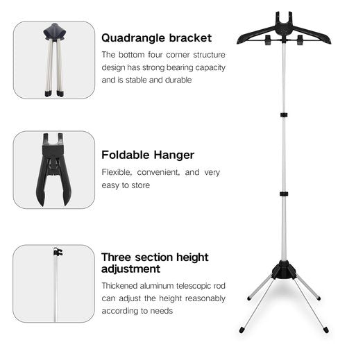 Garment Steamer Rack & Garment Ironing Glove for Steaming Clothes, Clothes Steam Rack, Adjustable StandingGarment Hanger Handled Mini Ironing Board, Hanging Steamer Ironing (Gloves + Clothes rack)