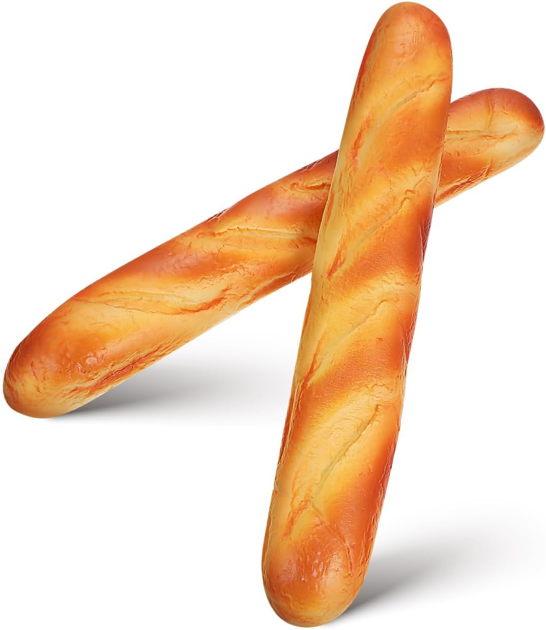 2pcs Set Garneck Realistic Fake Bread Loaves Artificial French Bread - Faux Food Decor for Kitchen Display, Photography